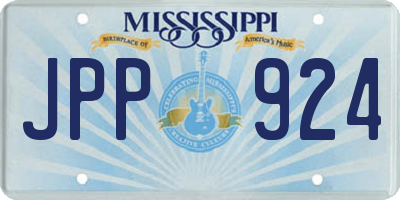 MS license plate JPP924