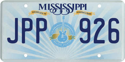 MS license plate JPP926