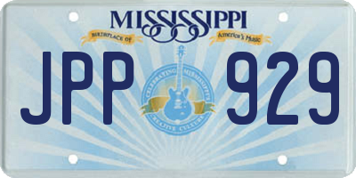 MS license plate JPP929