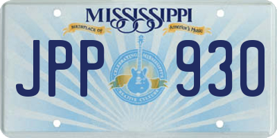 MS license plate JPP930