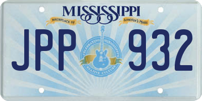 MS license plate JPP932