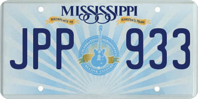 MS license plate JPP933