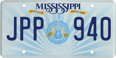 MS license plate JPP940