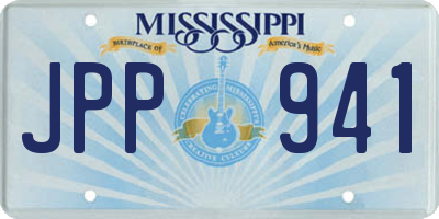 MS license plate JPP941