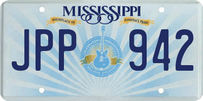MS license plate JPP942
