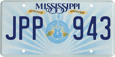 MS license plate JPP943
