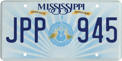MS license plate JPP945