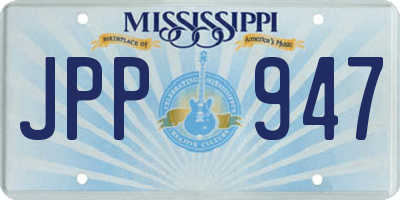 MS license plate JPP947