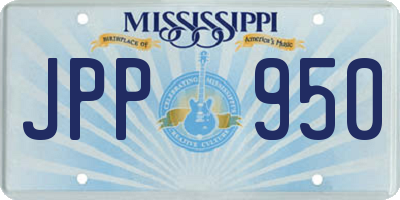 MS license plate JPP950