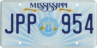 MS license plate JPP954