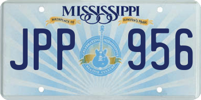MS license plate JPP956
