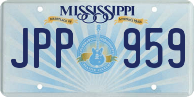 MS license plate JPP959