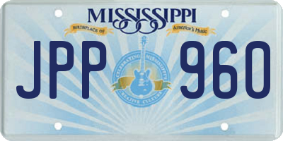 MS license plate JPP960
