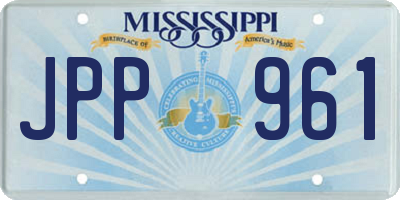 MS license plate JPP961