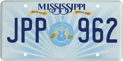 MS license plate JPP962
