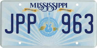 MS license plate JPP963