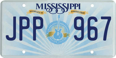 MS license plate JPP967