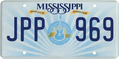 MS license plate JPP969