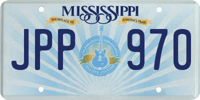 MS license plate JPP970