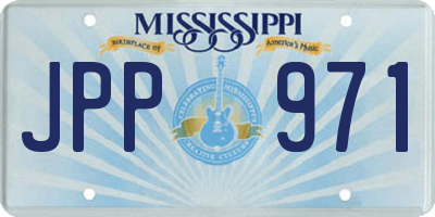 MS license plate JPP971