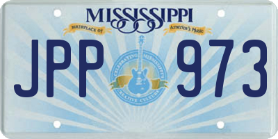 MS license plate JPP973