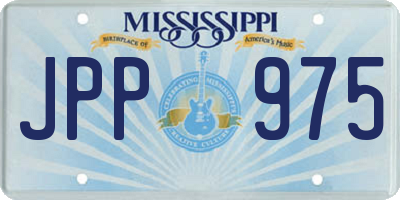MS license plate JPP975