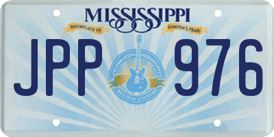 MS license plate JPP976
