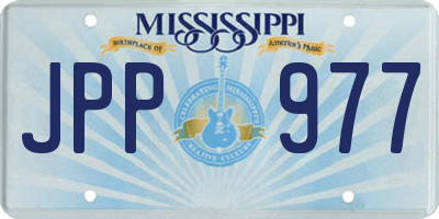 MS license plate JPP977