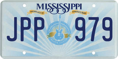 MS license plate JPP979