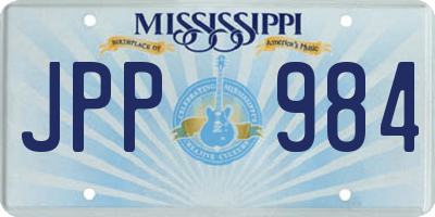 MS license plate JPP984