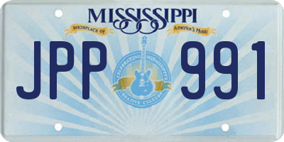 MS license plate JPP991
