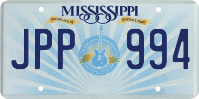 MS license plate JPP994