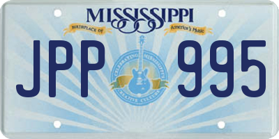 MS license plate JPP995