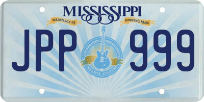 MS license plate JPP999