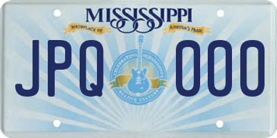 MS license plate JPQ000