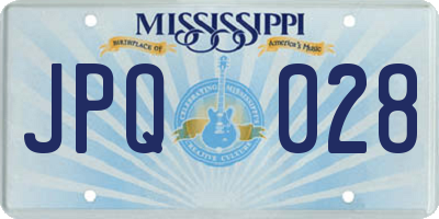 MS license plate JPQ028
