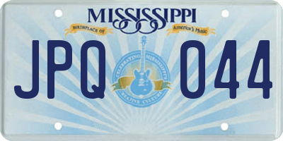 MS license plate JPQ044