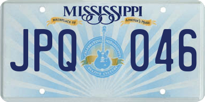 MS license plate JPQ046