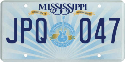 MS license plate JPQ047
