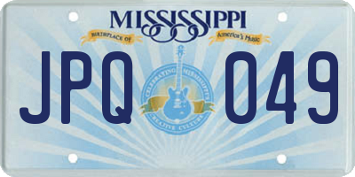 MS license plate JPQ049
