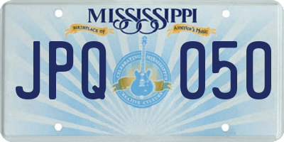 MS license plate JPQ050