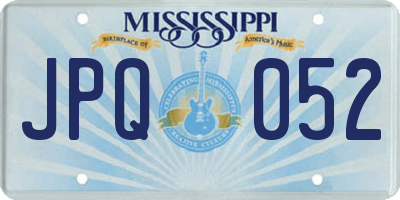 MS license plate JPQ052