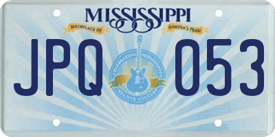 MS license plate JPQ053