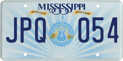 MS license plate JPQ054