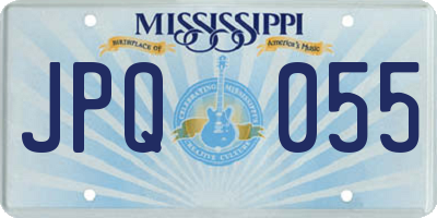 MS license plate JPQ055