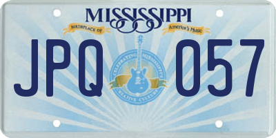 MS license plate JPQ057