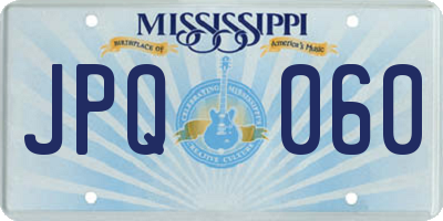 MS license plate JPQ060