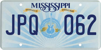 MS license plate JPQ062