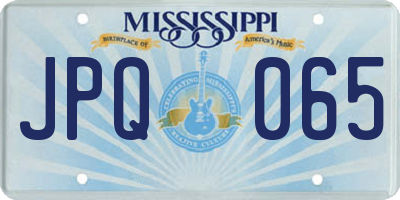 MS license plate JPQ065