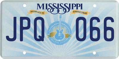 MS license plate JPQ066